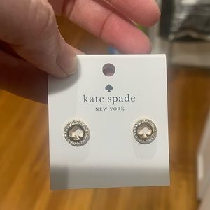 NEW Kate Spade Spot the Pavé Silver Stud Earrings